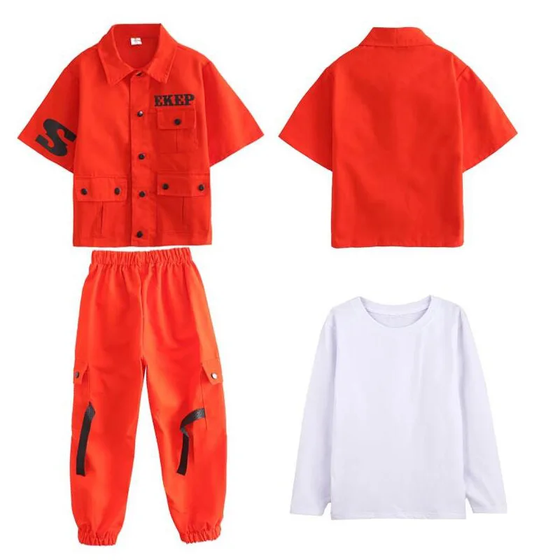 Kid Adult Modern Party Show Clothing Jacket Pants Dancing Wear set Outfits Boys Loose Ballroom Jazz Hip Hop Dancing Costumes