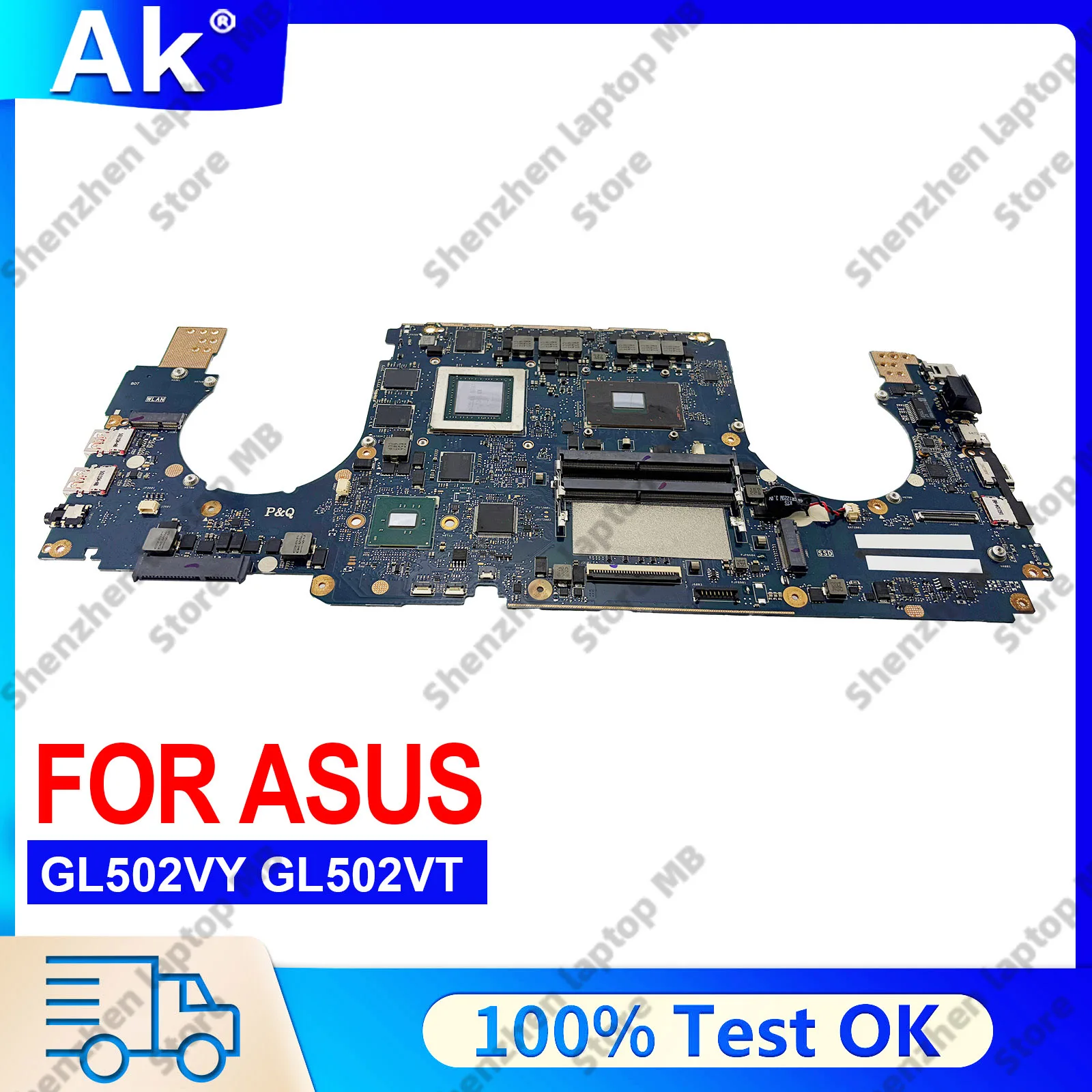 GL502VY Laptop Motherboard For ASUS ROG Strix GL502VT GL502V FX60V S5V Notebook Mainboard With I5 I7 CPU 100% Tests OK Fast Ship