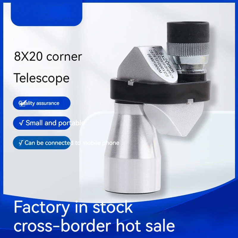 Mini Optical Telescope Corner Single Tube Telescope 8X20 Outdoor High-Definition and High Magnification 8 times