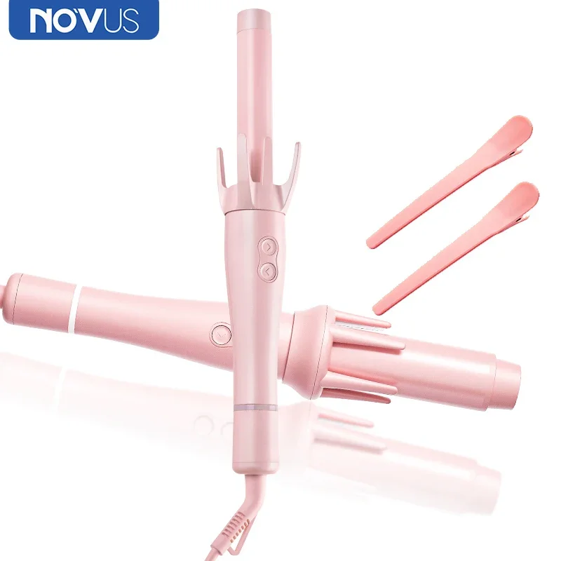 NOVUS Hair Curler 25/32mm Automatic Hair Curler Ceramic Rotating Barrel, 30s Fast Heating Professional Big Wavy Curl Hair Styler