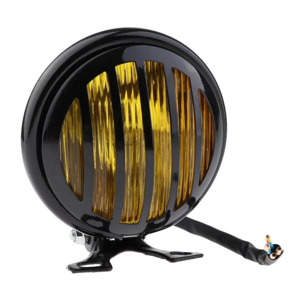 LED Motorcycle Headlight Round Halo Angel Eye Projector 6 Inch High Low Beam for Chopper Bobber Driving
