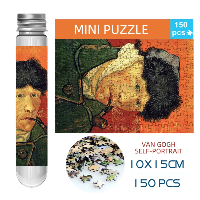 150PCS Mini Reagenzglas Puzzles Berühmte Malerei Dekompression Spielzeug Puzzle Fridget Puzzle Spiel Familie Dekoration Urlaub Geschenk – Detail 4