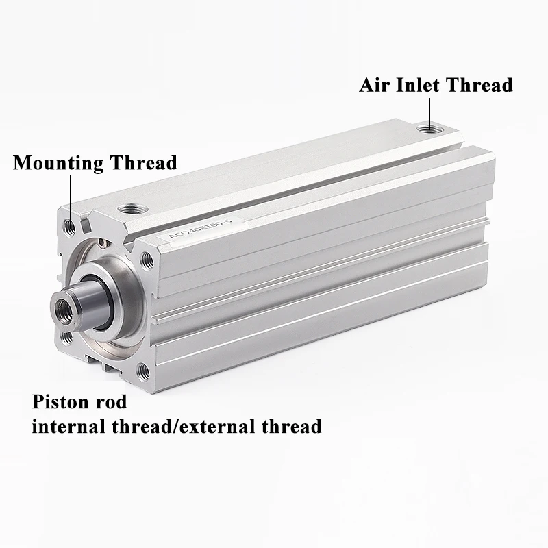 ACQ32/40/50/63*110/120/130/140-S-B Air Pneumatic Cylinder Extended Stroke Compact Thin Cylinders