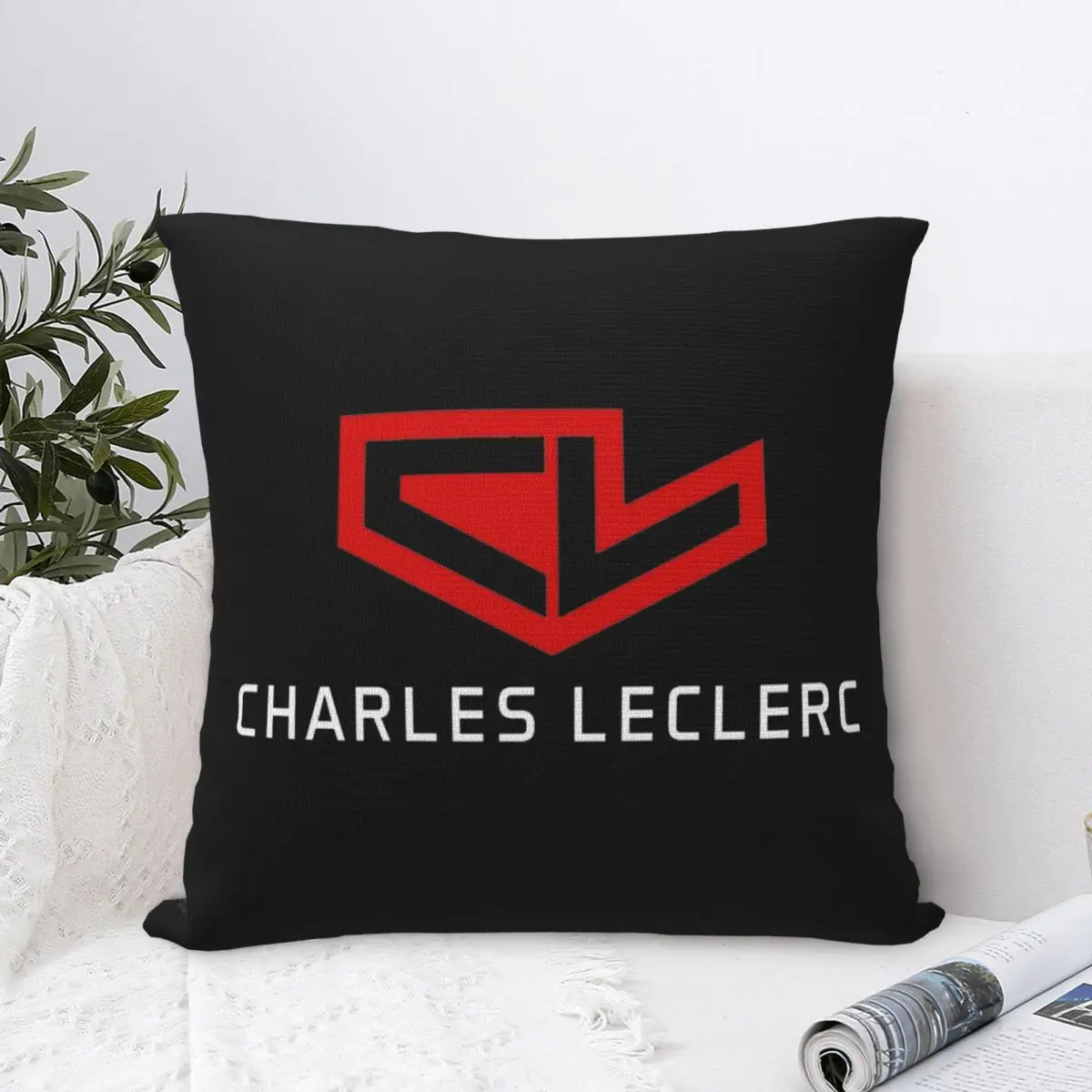 Charles Leclerc Logo Square Pillow Covers Polyester Sofa Cushion Cover Creative Pillowcase 40*40