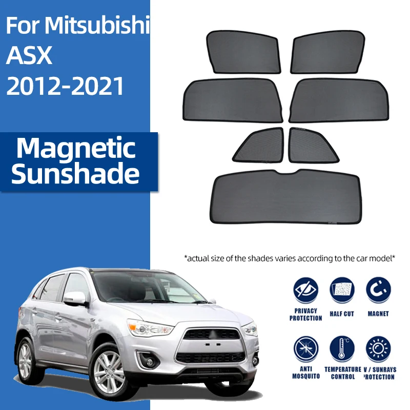 

For Mitsubishi Outlander Sport ASX 2011-2020 Magnetic Car Sunshade Front Windshield Curtain Rear Side Baby Window Sun Shade