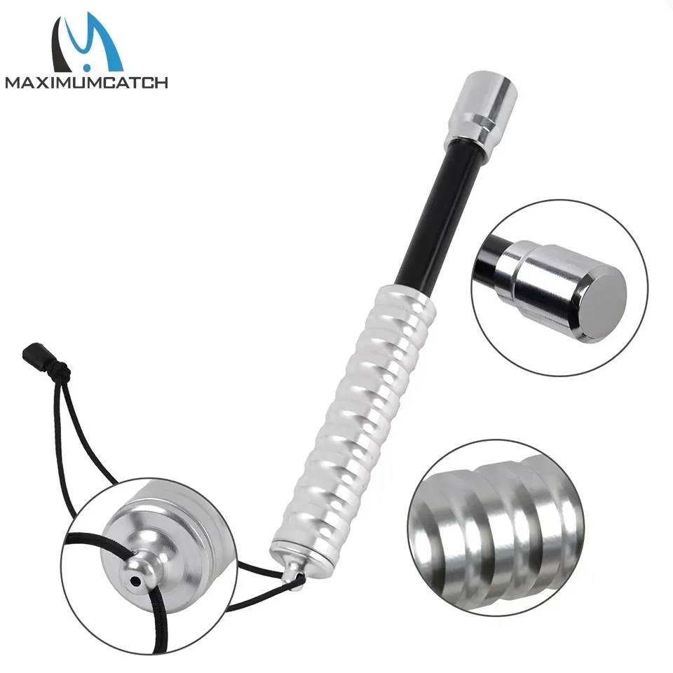 MAXCATCH herramienta de pesca de aluminio con mango de goma ligera y duradera