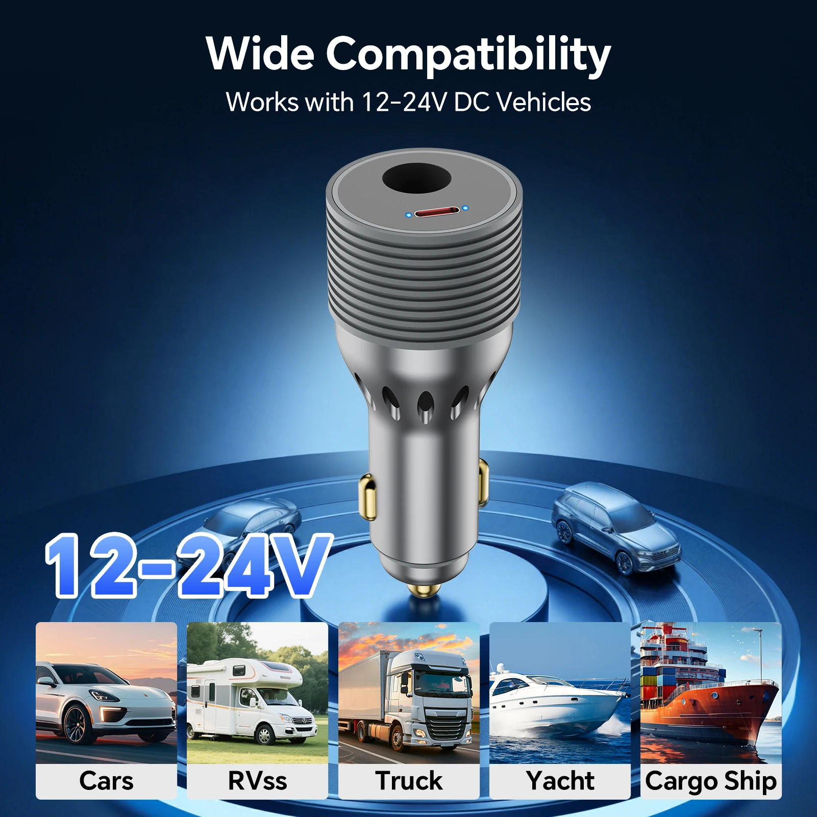 Für Starlink Mini Autoladegerät 2in1 12V-24V Auto-Adapter 90W DC30V-3A 45W Typ-C Zigarettenanzünder-Adapter Auto-Zubehör – Detail 4