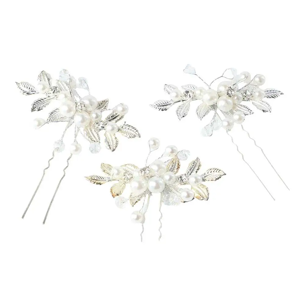 Tool Leaves Chinese Style Headwear Bridal Headwear Ancient Style Hairpin Pearl Hairpin U Shaped Hairpin Hanfu Hair Sticks