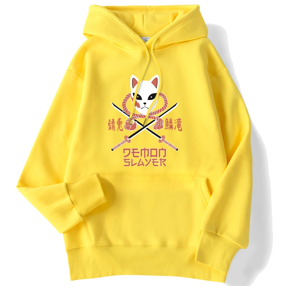 Winter Womans Hoodie Anime Demon Slayer-Sabito Printing Pullover Loose Comfortable Stretch Sweatshirt Casual Female Streetwear