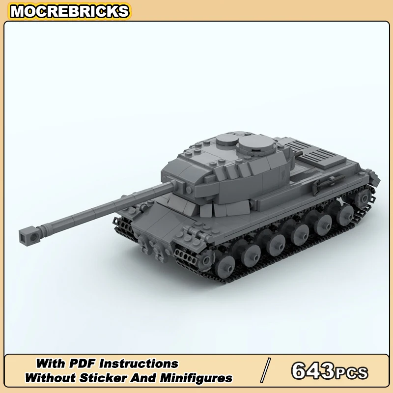 MOC IS-2 - Soviet Military SeriesHeavy Tank 1:35 Proportion Assembling Model Building Block Technology Bricks Children Toy Gifts