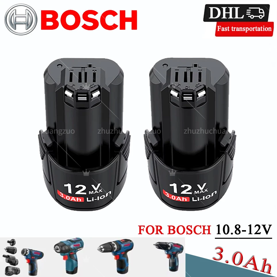 

12V Bosch 3000mAh BAT411 Replacement Battery Bosch 12V Battery for BOSCH BAT412A BAT413A D-70745GOP 2607336013 2607336014 PS20-2