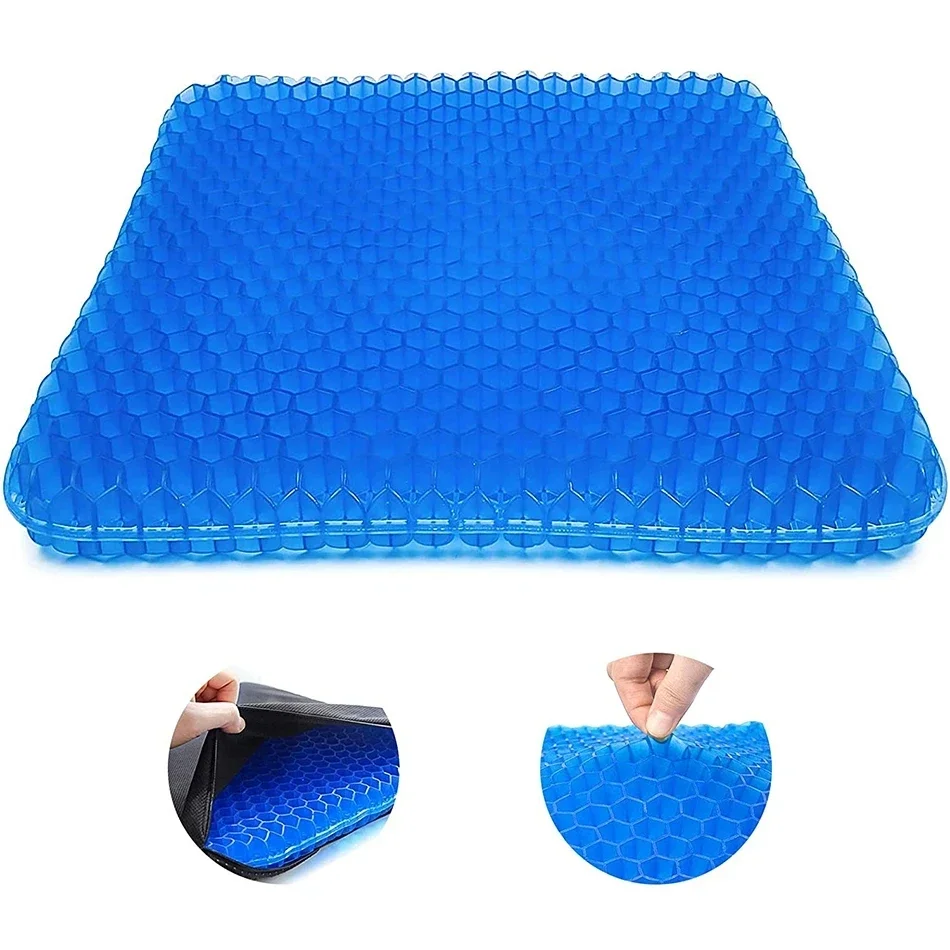 Gel Seat Cushion Summer Breathable Honeycomb Design For Pressure Relief Back Tailbone Pain - Home Office Wheelchair Chair Cars