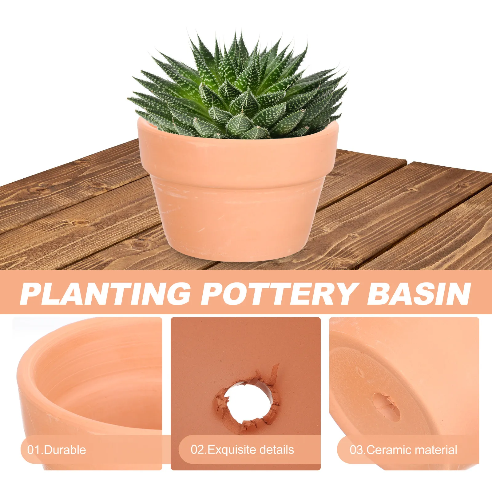 10Pcs Premium Clay Succulent Flower Pots Flat Design Small Plant Containers for Home Office Party Decor Simple Reusable Flower