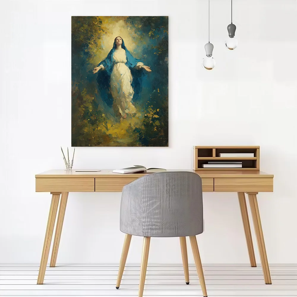 Ascension of Mary Painting Canvas Wall Arts Poster Customizable Pictures Printing for Room Modern Home Decoration Ornaments Art