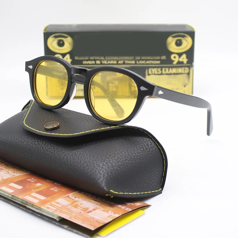 

Поляризованные солнцезащитные очки Johnny Depp для мужчин и женщин, брендовые винтажные очки Lemtosh в ацетатной оправе