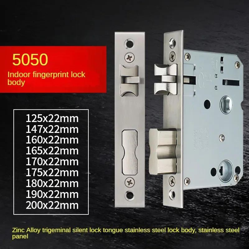 

Metal Stainless Steel Electronic Lock Body 5050 Mortise For Tuya Face Recognition Fingerprint Smart Door Lock