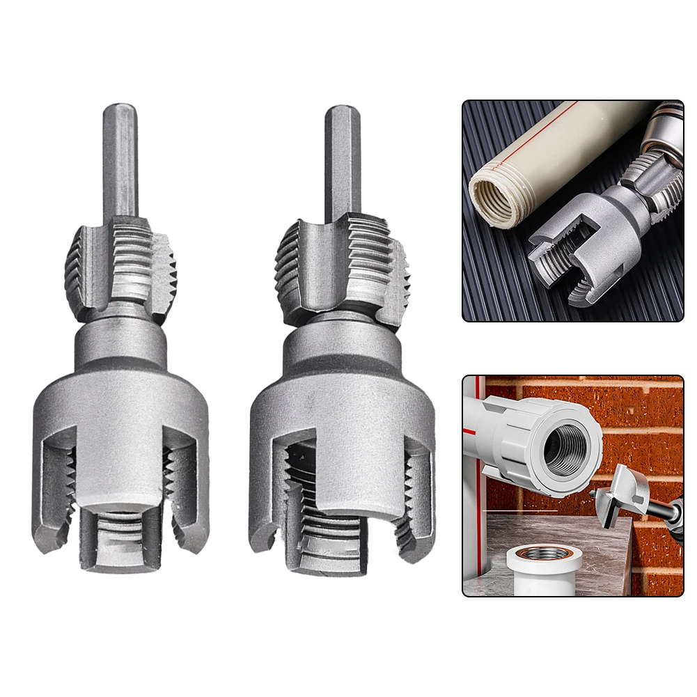 2PCS 20MM & 25MM Water Pipe Threader Tapping Tool, Integrated Internal & External Thread Die for PP-R/PVC,Pipe Thread Opener Kit