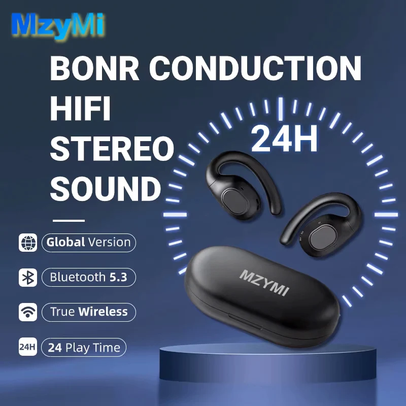 

MZYMI I68 Wireless Bluetooth Earphones Open Ear TWS Headphones EarHooks Sports Headset Bone Conduction Earbuds With Mic