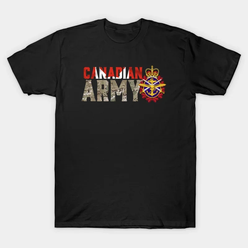 

Canadian Army Gift T-Shirt 100% Cotton O-Neck Summer Short Sleeve Casual Mens T-shirt Size S-3XL
