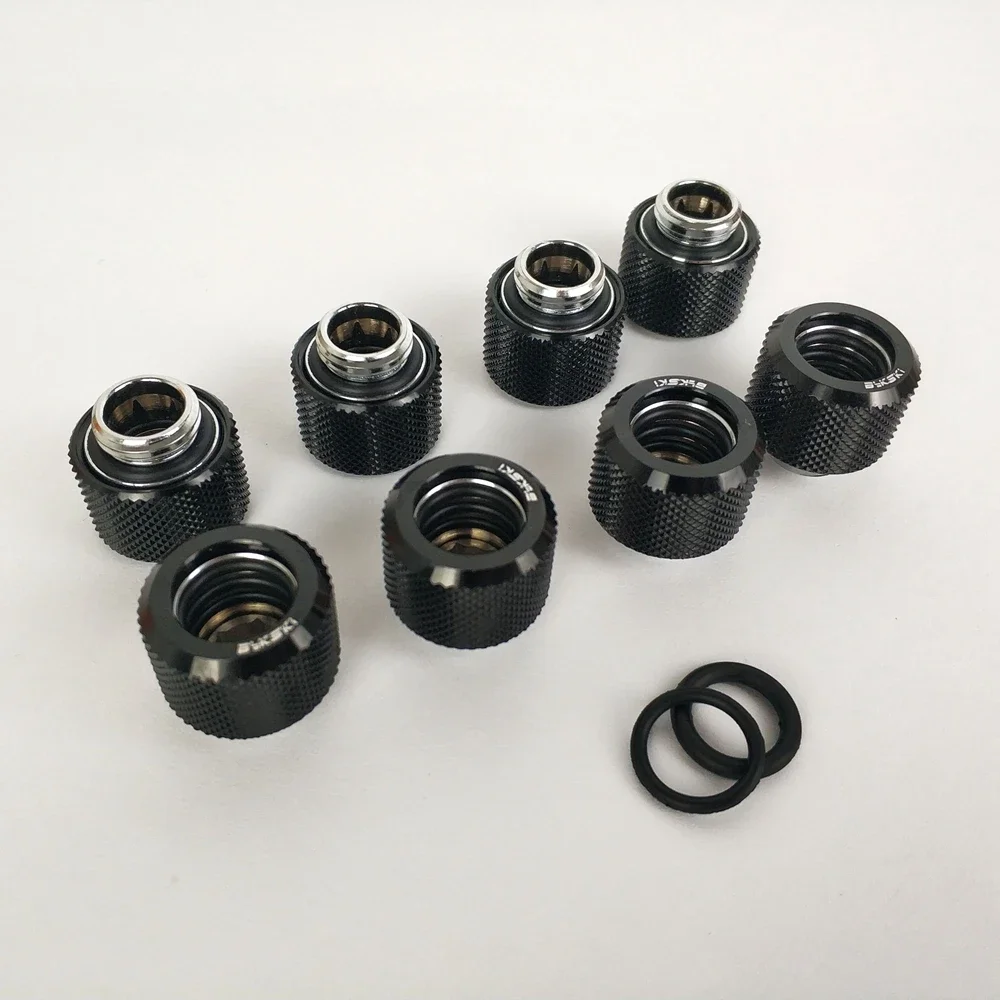 

8pcs/lot Hard Tube Fitting OD12mm Hand Compression Fitting G1/4' 4 Layer Seal Ring Use for PMMA/PETG Rigidity Tube L12 Fitting