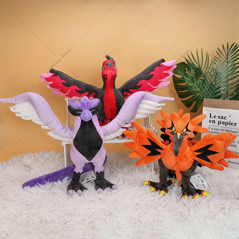 3 Styles Pokemon Plush Galarian Moltres Articuno Galarian Zapdos Peluche Soft Stuffed Pocket Monster Toys Gifts for Birthday