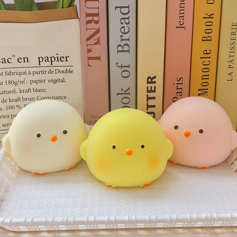 

Creative Cartoon Chick Soft Decompression Slow Rebound Toys Cute Stress Relieving Pinch Toys Adult Children Stress Relief Toys