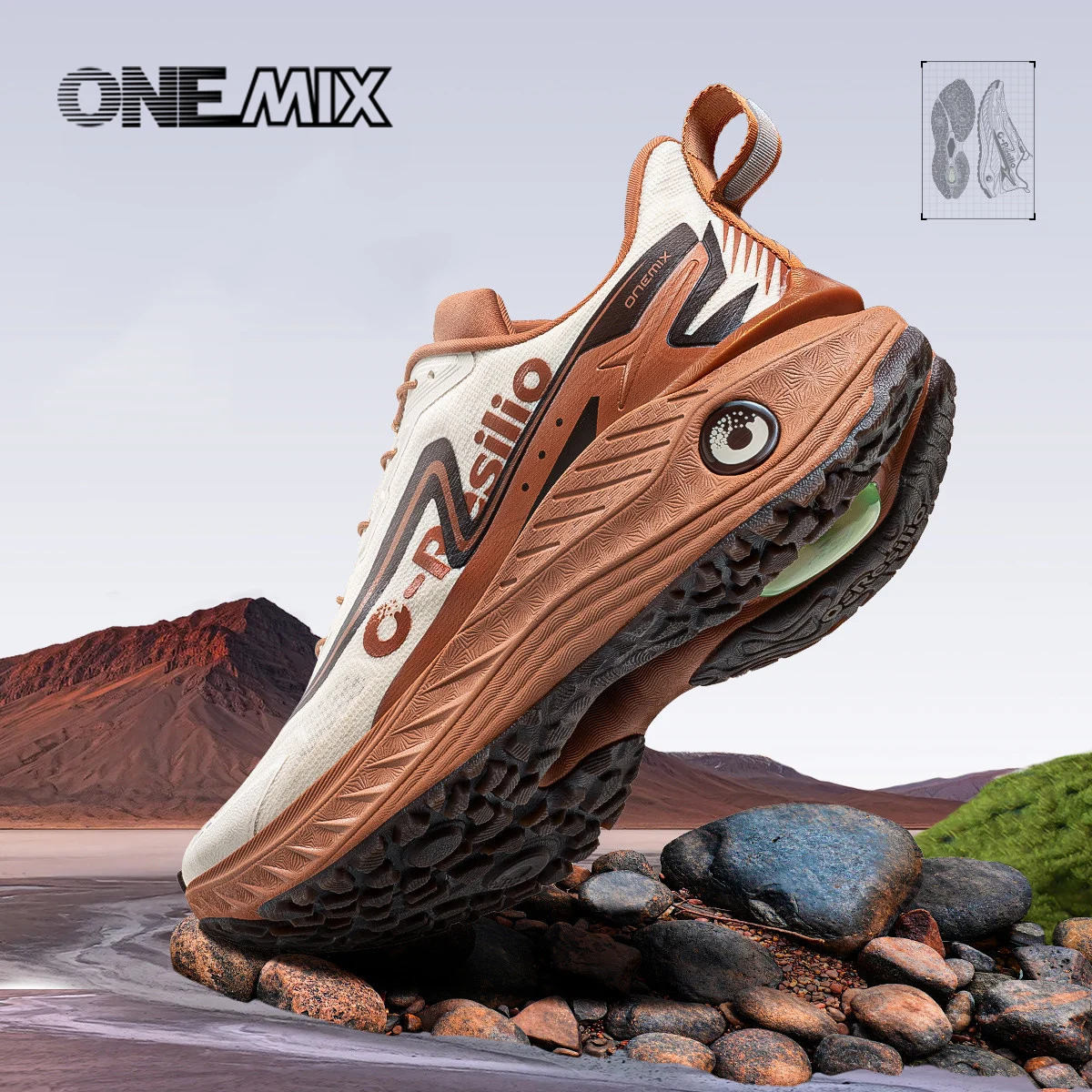 ONEMIX Outdoor Warm Hiking Shoes Men Lightweight Walking Trekking Wading Shoes Sport Sneakers Men Climbing Hunting Sneakers Male