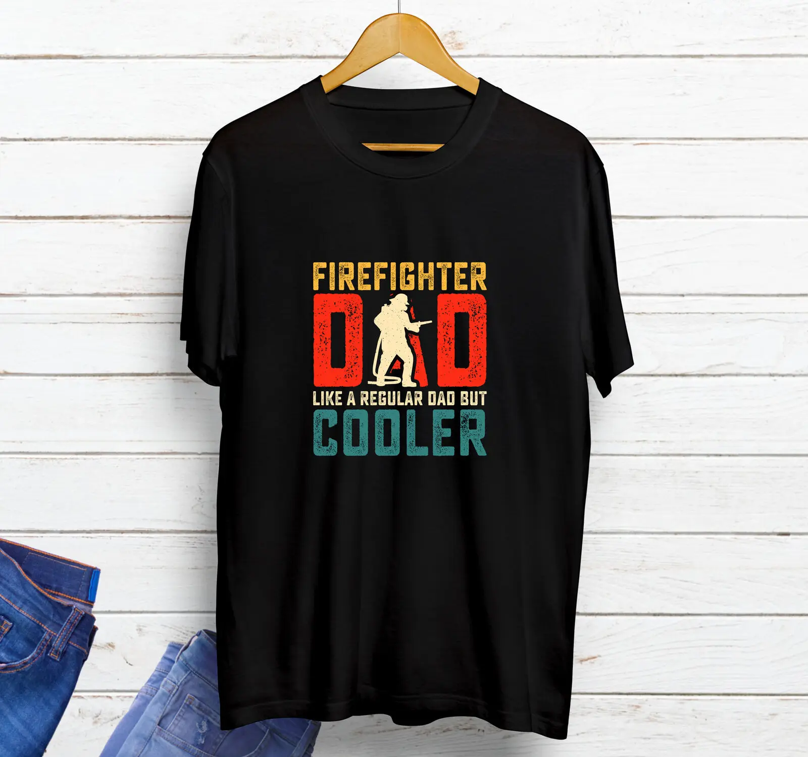 

Dad Firefighter T-Shirt For Father | Personalised Gift Ideas Birthday Tee Top