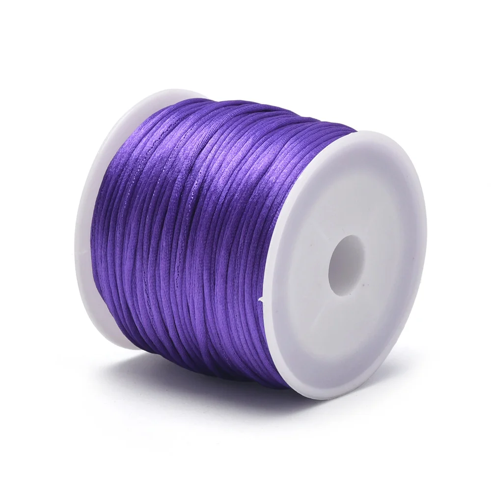 1,5 mm ambachten satijnen rattail koord string van nylon voor Chinese knoop, macramé, trim, sieraden maken 24 yards