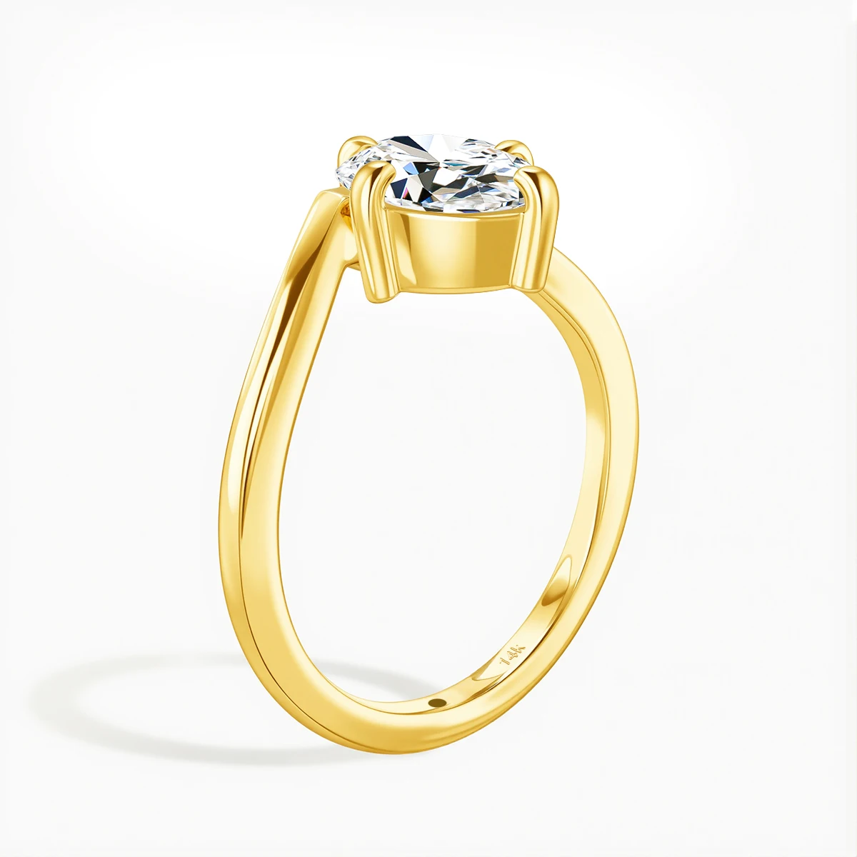 Szjinao 100% 14k Gold Marquise Moissanite Ring 2ct 7*9mm Luxury Engagement Jewelry Gifts For Women With Certificate Wholesale