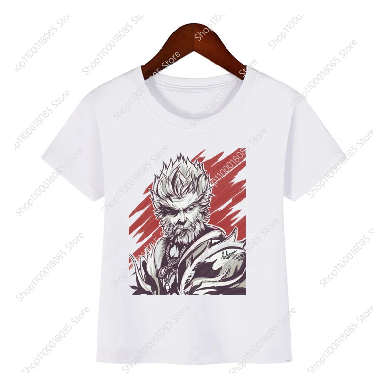 

Black Myth: Wukong T-shirts Children Game Print for Girl Boy Clothes Tee Shirt Cartoons Kid Casual Short Sleeve Tops