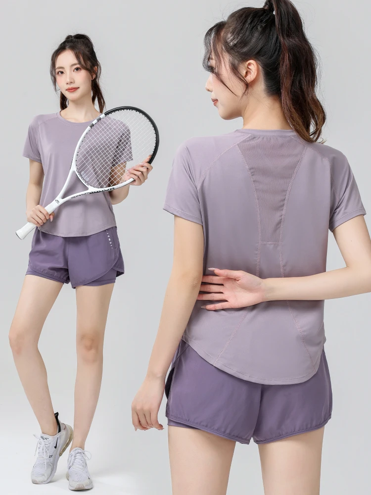 Summer Running Sport Set Women Loose Breathable Fitn Training Outdoor Morning Run orts Qui Dry ort Sve Outfit