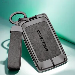 Auto TPU Zinc Alloy Key Case Bag For Renault Duster Logo Car Key Chain Car Metal Key Shell Car Interior Decoration Accessories