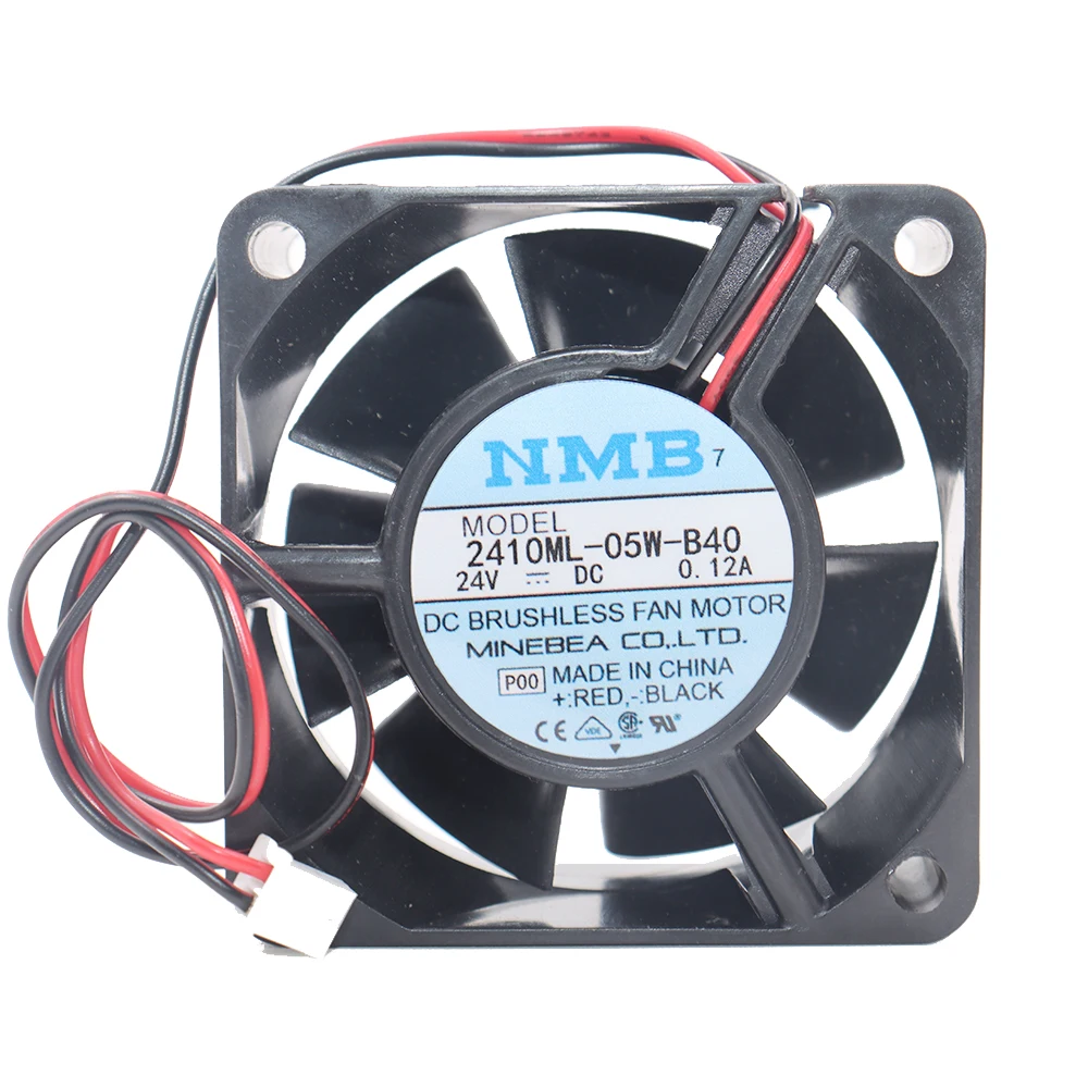 

Оригинальный вентилятор охлаждения NMB 2410ML-05W-B40 6025 24В 0.12А двухпроводной для инверторов и электронных компонентов