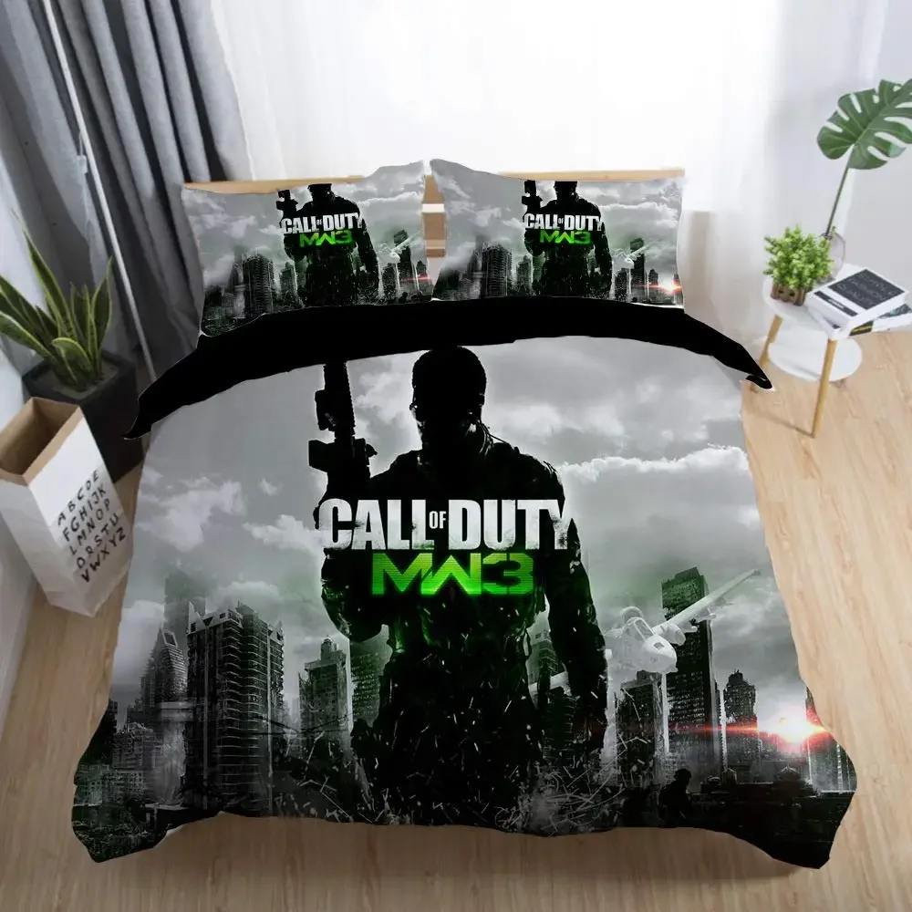 Game Call Of Duty Modern Warfare Bedding Set Boys Girls Twin Queen Size Duvet Cover Pillowcase Bed Kids Adult Home Textileextile