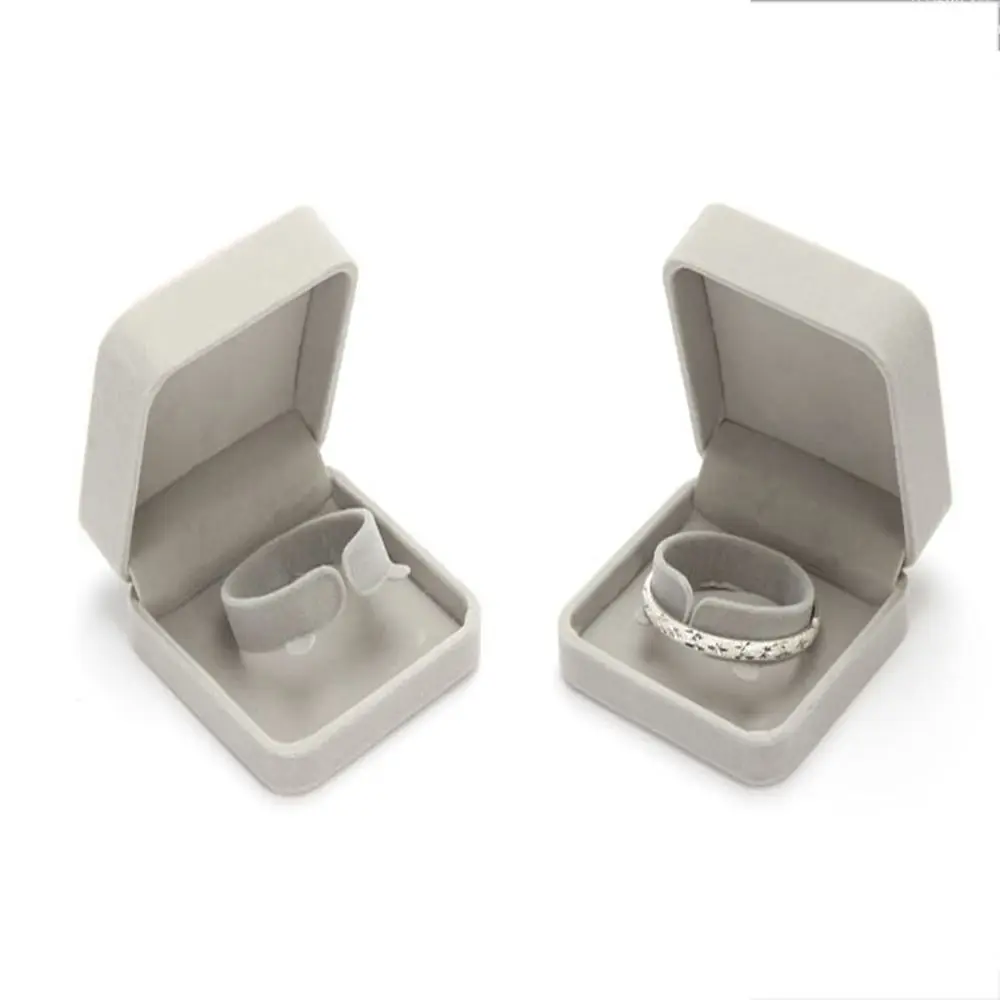 Refined Durable Solid Color Small Travel Bangle Gift Box Bracelet Holder Case Jewelry Display Packing Velvet Jewelry Box