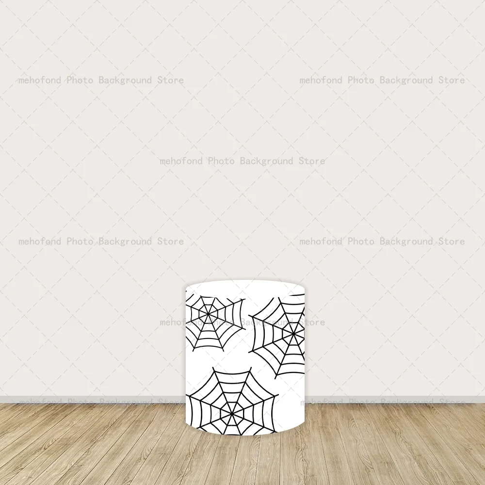 Mehofond Superman City Night Scene Red Dark Web Spider Cylinder Cover Boy's Birthday Party Baby Shower Background Decoration