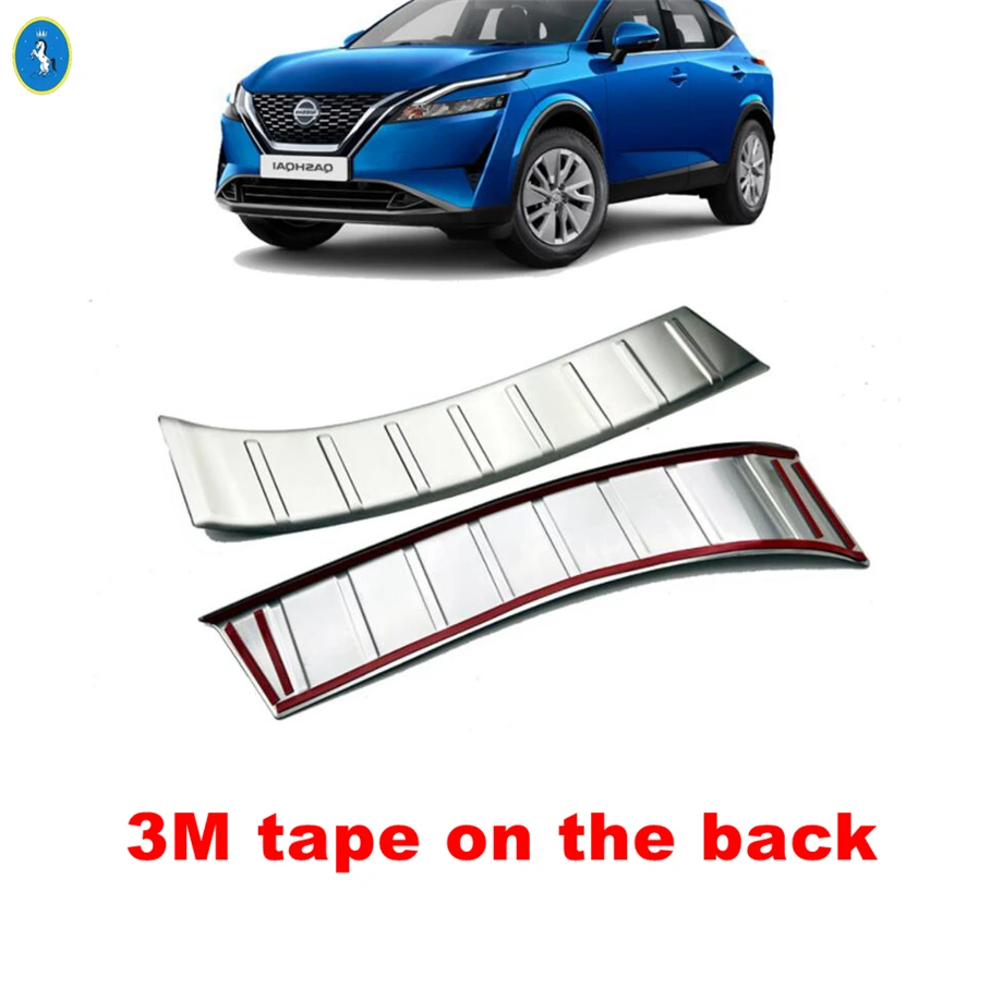 

Stainless Steel Auto Rear Trunk Door Bumper Sill Plate Protector Accessories Cover Trim For Nissan Qashqai J12 2022 2023 2024