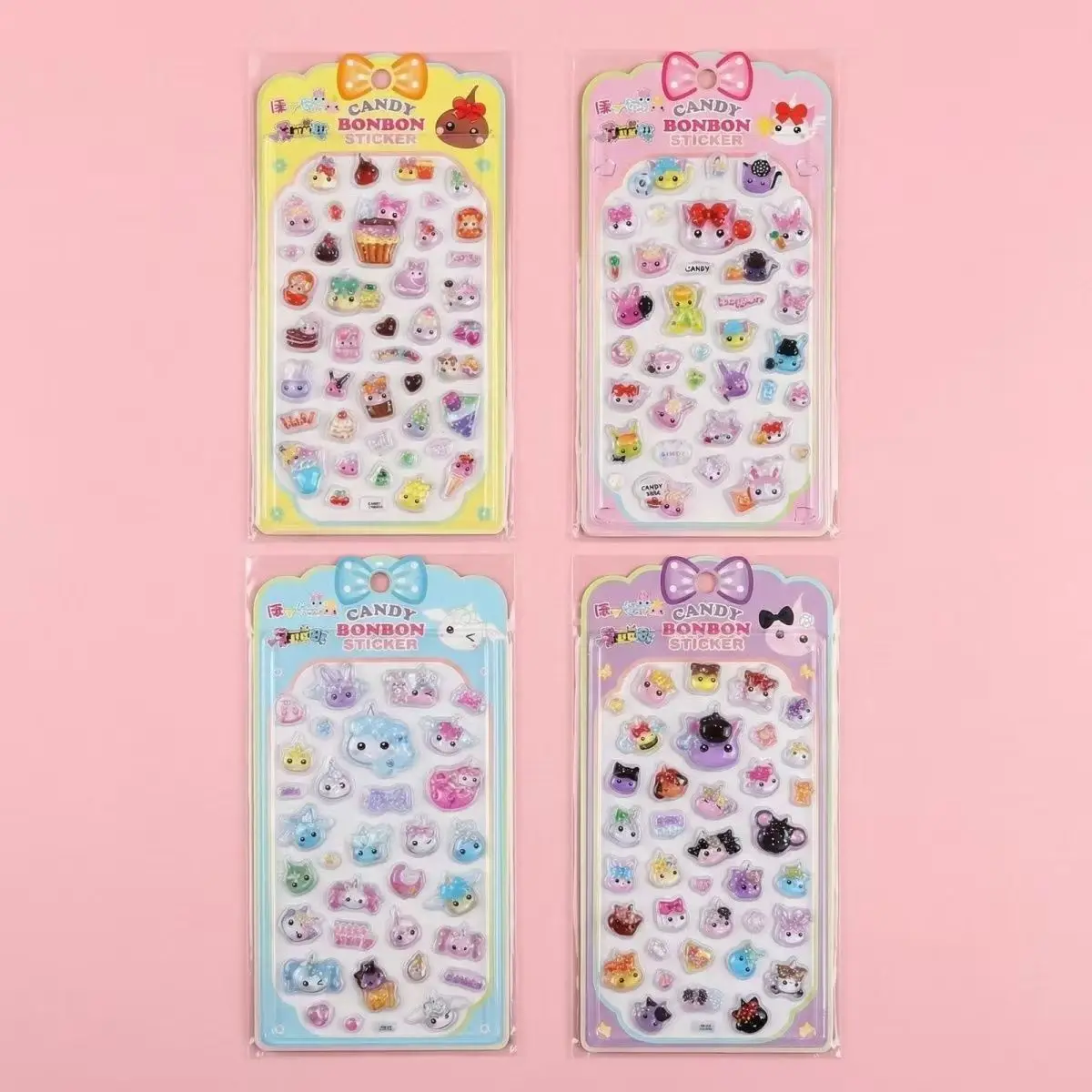 

NEW 3D Cute Animal Stickers Embossed Stickers Candy Drops Diary Mobile Phone Case Diy Decoration Birthday Gift