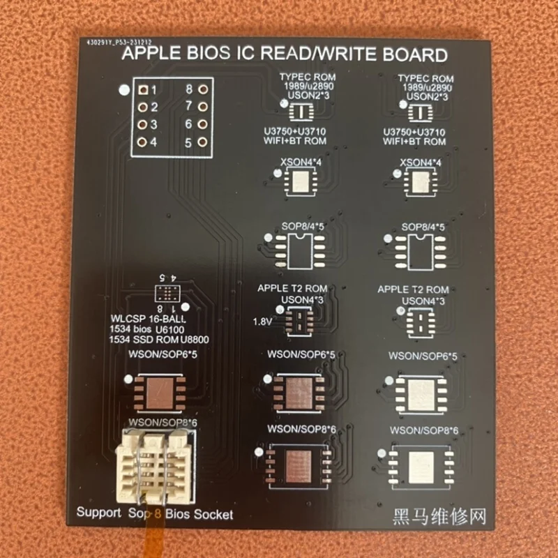 Upgrade 7-in-1 *2 Apple Bios Read/write Burner Adapter Board T2 Rom Serial Number Modification