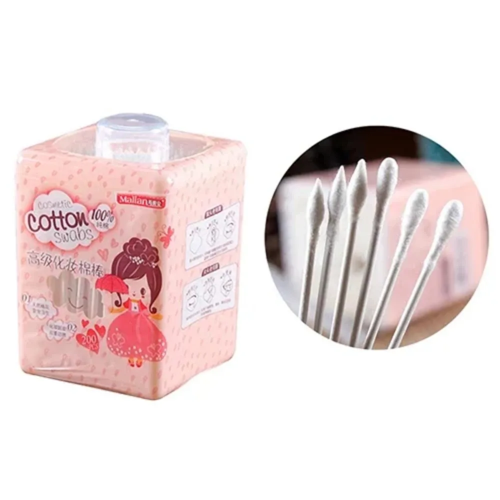 Cotons-tiges de poulet pointus pratiques pour femmes, pointe de maquillage, coton cosmétique, outil de livre Sunk, santé, beauté, nouveau, 200 pièces