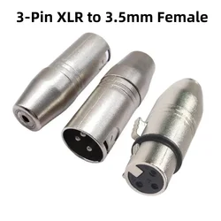3-Pin XLR To 3.5mm Female Stereo Audio Connector Microphone Adaptors Coupler XLR 3 Pin Male Plug Converter To 3.5mm Mini Jack
