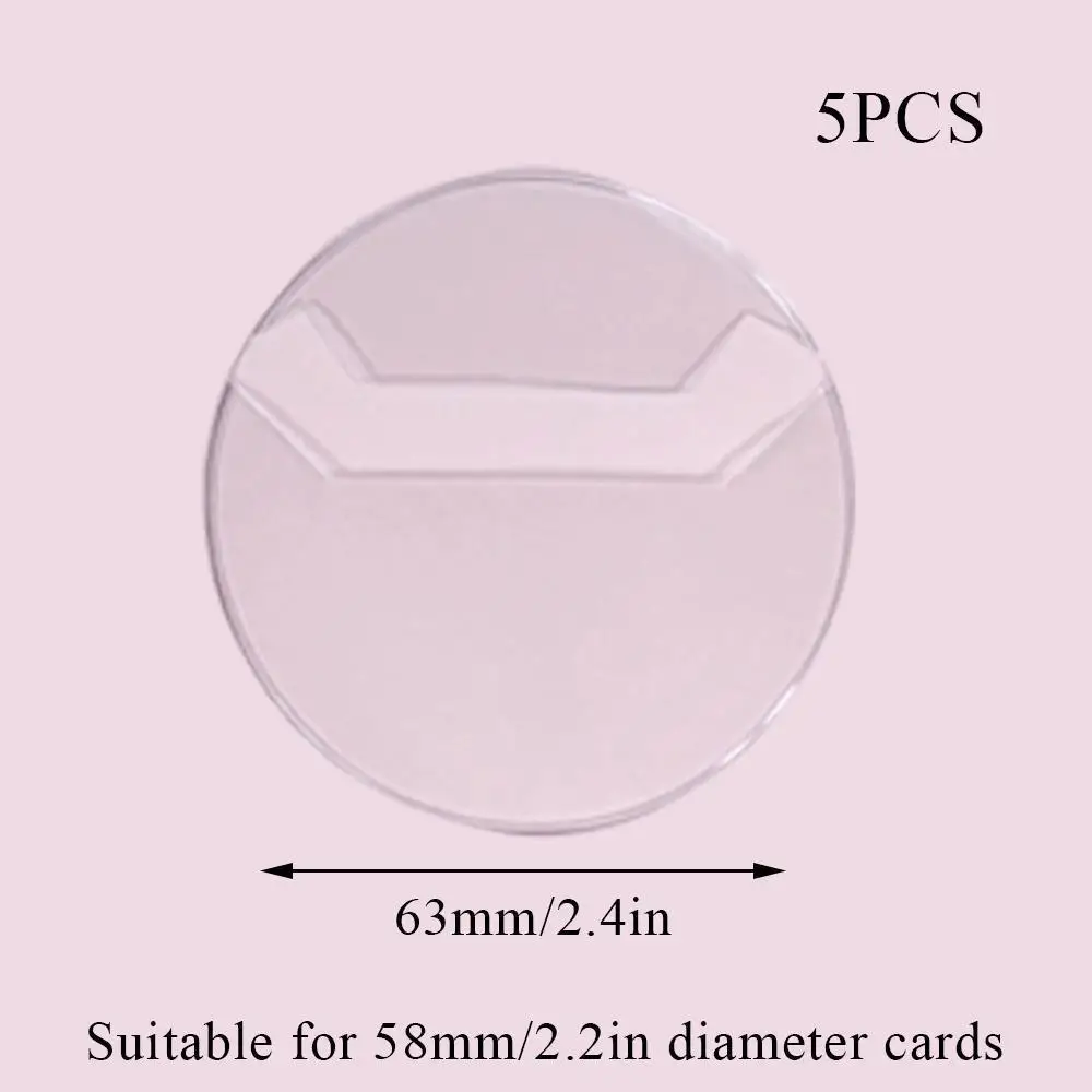 5PCS Clear Round Badge Protective Case Pins Badgedisplay Sleeve Anime Badges Decoration Protector Badge Display Bag Cover