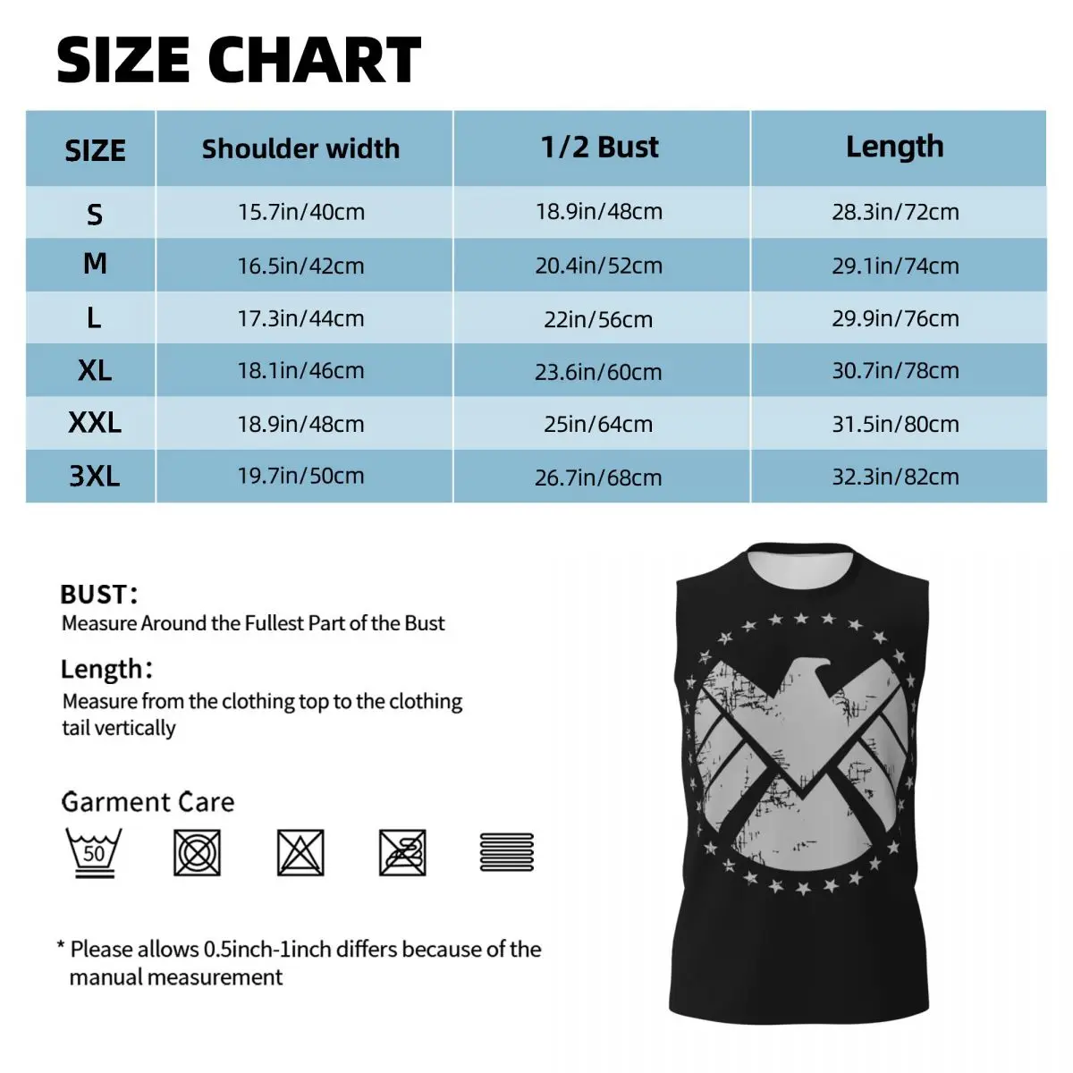 Shield Agent Training Men Printed Sleeveless T-shirt Casual Hip Hop Street Style Beach Holiday Tank Tops