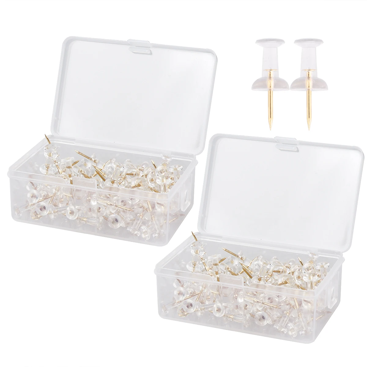 

2 Boxes Thumbtack I-pin Push Pins Office Decorative Map Tacks DIY Pushpins