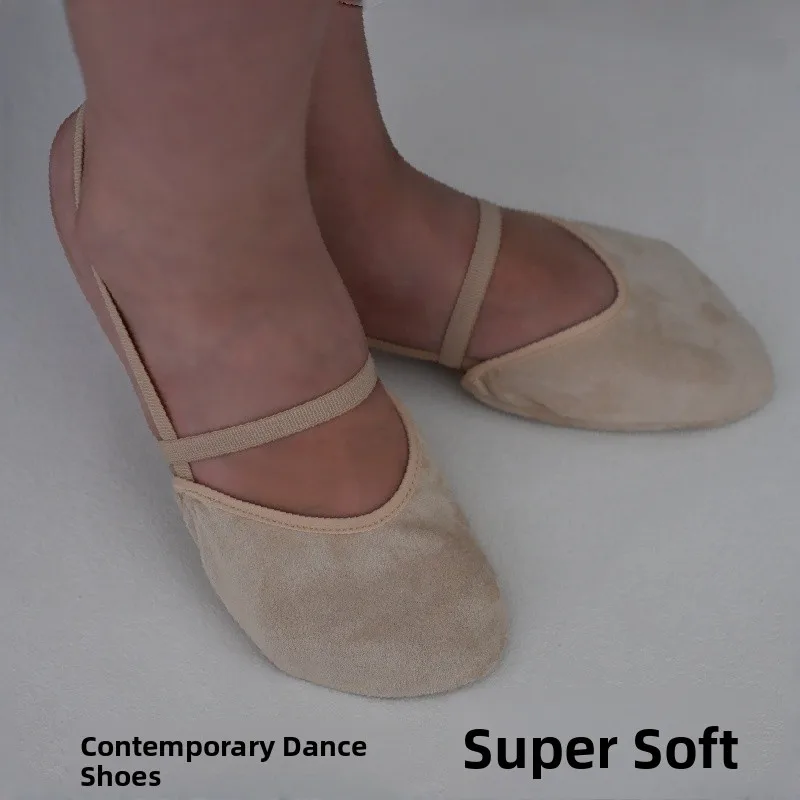 New Professional Artistic Gymnastics Dance Shoes Velvet Soft Bottom Half Palm Children's Lala Operation Practice Half Foot Shoes