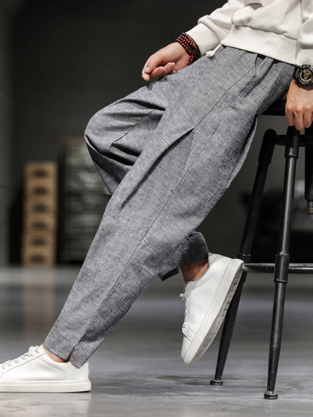 

Льняные повседневные брюки мужские летние модные брендовые быстросохнущие из ледяного шелка свободного кроя спортивные хлопковые льняные широкие брюки прямого кроя