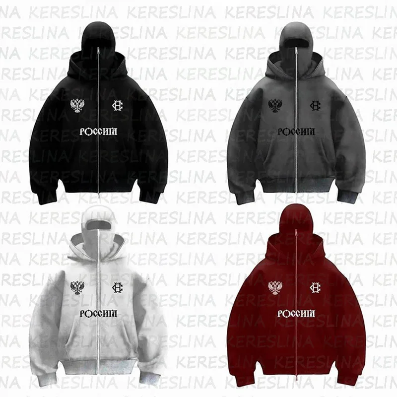 

New Instagram fashion brand double hat unique design hooded sweatshirt autumn and winter new unisex loose sweatshirt batch