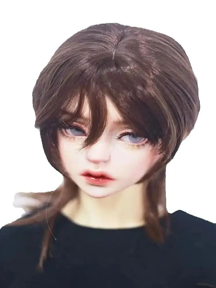 Bjd Pop Pruik Geschikt Voor 1/31/41/6 Oom Size Fashion Cool Knappe Gevlochten Melk Zijde Goede Pull valse Haar Bruin Zwart Orange