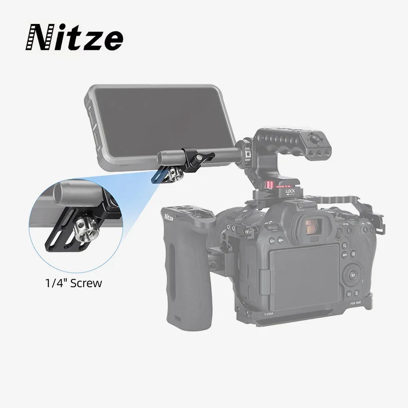 Nitze N10D 15mm Rod Clamp Adapter with Mounting Plate for Monitor, Wireless Transmitter / Receiver and DJI Focus Pro LiDAR